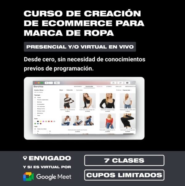Curso de creación de ecommerce para marca de ropa
