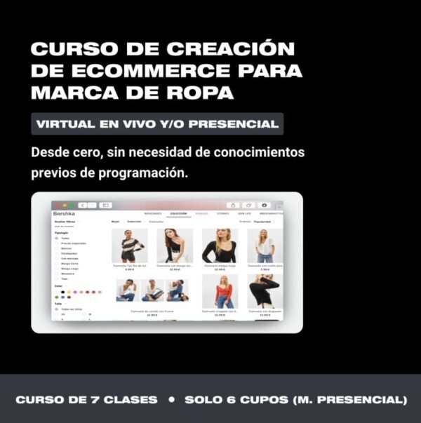 Curso de creación de ecommerce para marca de ropa