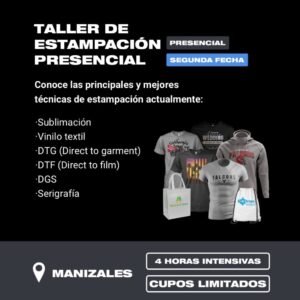 Taller de estampación presencial MANIZALES – Domingo 24 de agosto de 2025