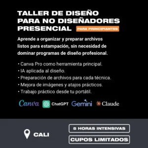 Taller de diseño para NO diseñadores presencial CALI - Domingo 27 de septiembre de 2026
