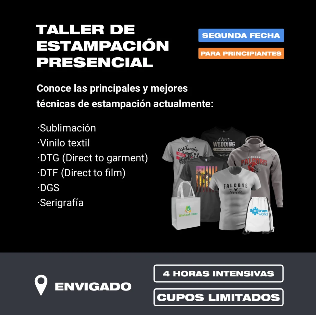 Taller de estampación presencial ENVIGADO – Sábado 29 de agosto de 2026