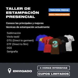 Taller de estampación presencial ENVIGADO – Domingo 27 de septiembre de 2026